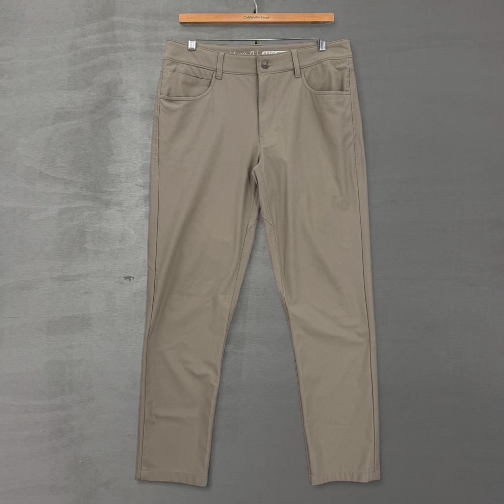 Johnnie-O Prep-Formance Pants Khaki Tan Golf Tech Trousers 32x 30